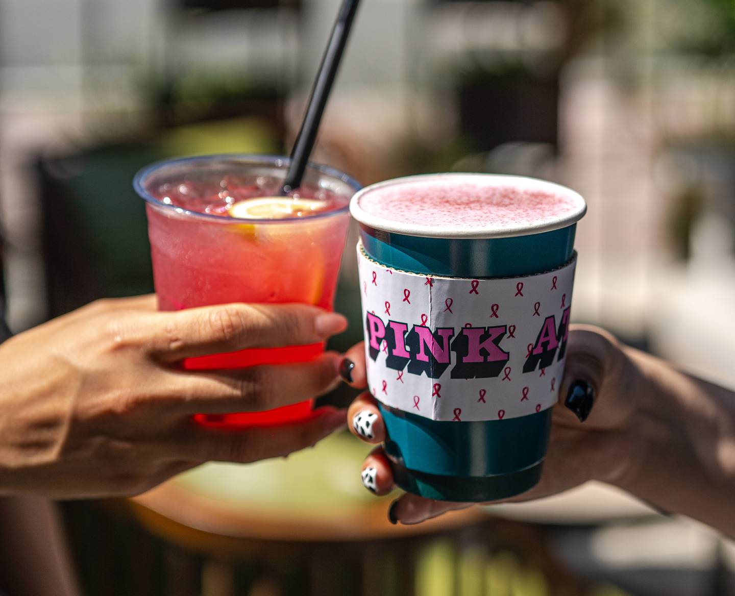 LDC Kitchen + Coffee has launched two pink drinks for Pinktober. Photo: LDC Kitchen + Coffee