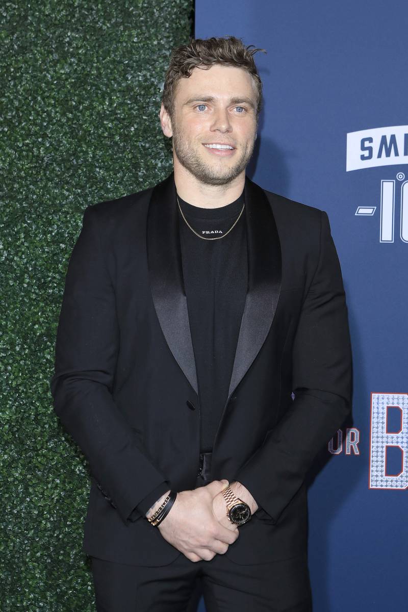 Former freestyle skier Gus Kenworthy during the premiere '80 For Brady' in California. EPA