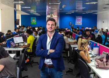 Jon Richards, founder and chief executive of yallacompare, at his office. The company has raised $11.5m from three funding rounds. Grace Guino / The National 