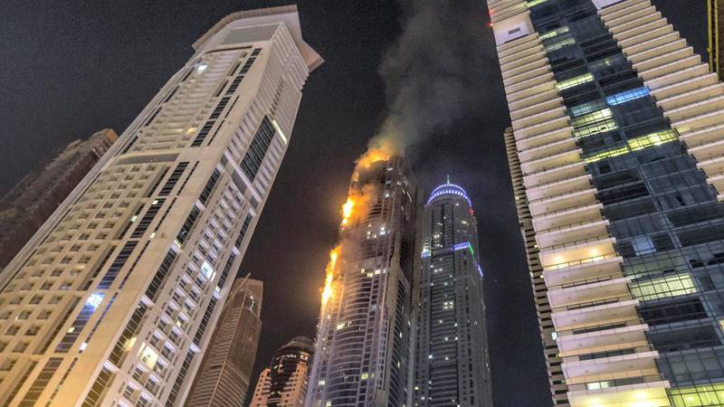 The Torch - one of the tallest residential towers in the world - went up in flames for a second time on August 4.