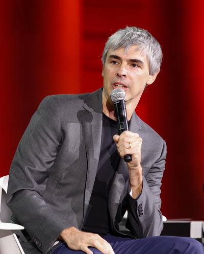 SAN FRANCISCO, CA - NOVEMBER 02: Larry Page speaks during the Fortune Global Forum at the Legion Of Honor on November 2, 2015 in San Francisco, California.   Kimberly White/Getty Images for Fortune/AFP
