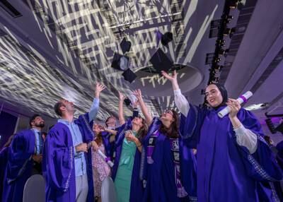 More than 360 New York University Abu Dhabi students from 85 countries received their degrees at the university’s ninth commencement ceremony on Monday. All photos: Victor Besa / The National