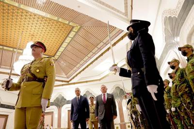 Iraqi Prime Minister Mustafa Al-Kadhimi receives King Abdullah II of Jordan in Baghdad. Reuters, HO – Iraq prime minister’s office