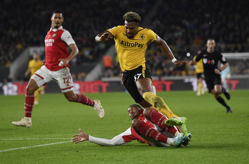 Adama Traore – 6. All pace, no product. Thwarted by an excellent Gabriel block, although the flag went up and blasted in orbit after latching onto a loose ball. Made a nuisance of himself but he couldn’t force a breakthrough. Reuters