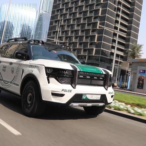 On the road with Dubai Police inside UAE-built 'Ghiath' patrol car