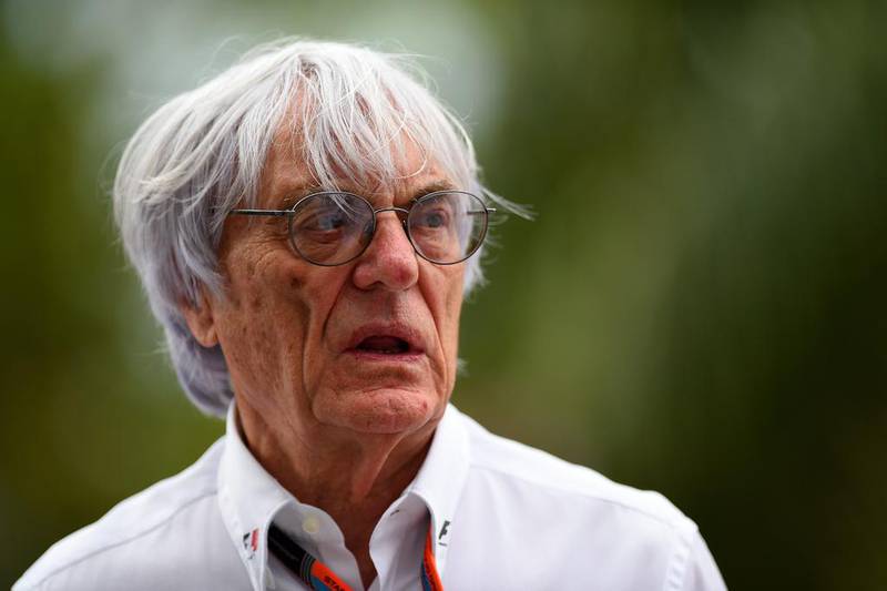 F1 supremo Bernie Ecclestone in the paddock after practice for the Malaysia Formula One Grand Prix at Sepang Circuit in 2015. Getty