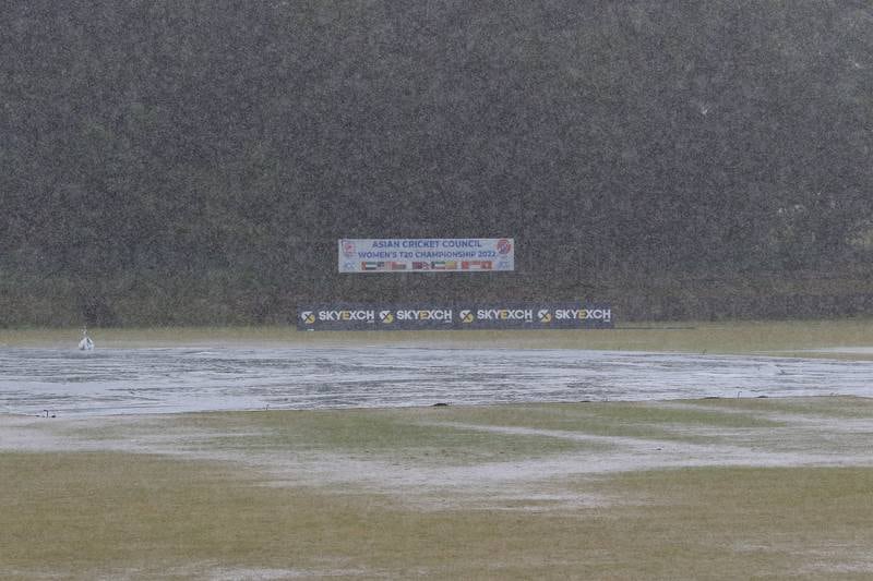UAE's semi-final against Nepal was hit by a deluge of rain between innings in the ACC Women's T20 Championship in Kuala Lumpur, forcing the match to be abandoned.