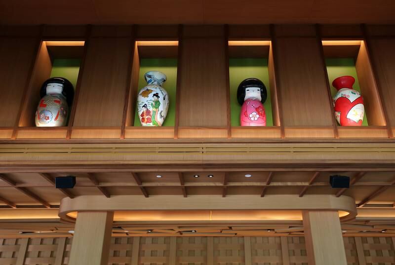 Japanese kokeshi dolls at MayaBay Dubai.