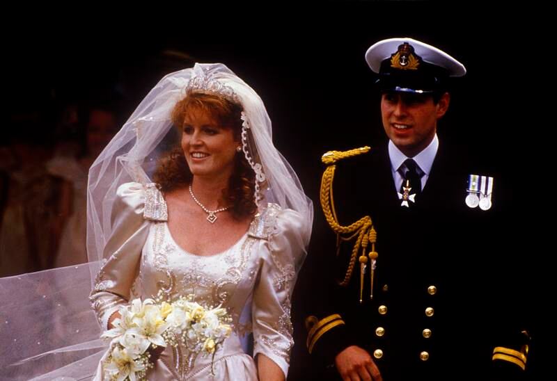 The wedding of Prince Andrew and Sarah Ferguson at Westminster Abbey, London, in July 1986.