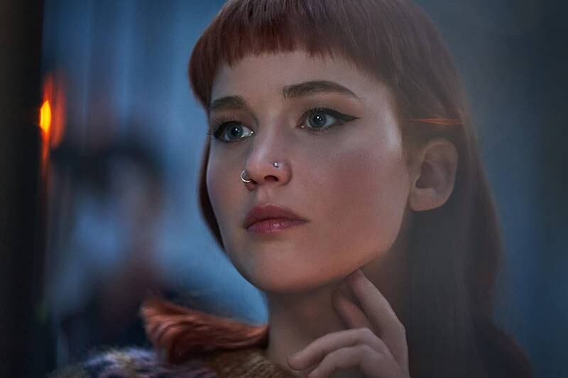 Jennifer Lawrence sported a fringe in the Netflix hit 'Don't Look Up'. Photo: Studios