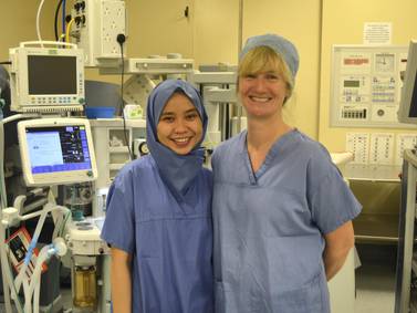 UK hospital trust introduces disposable headscarves for staff in operating theatres