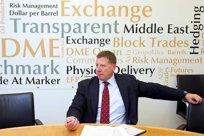 Christopher Fix, the chief executive of Dubai Mercantile Exchange. Satish Kumar / The National