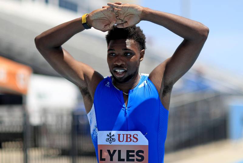 Noah Lyles only ran 185 during his 200m race at the Inspiration Games in Florida. AFP
