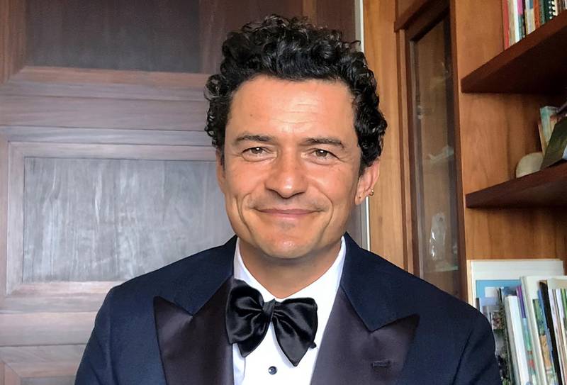 Orlando Bloom appears remotely during the 26th annual Critics' Choice Awards on March 7, 2021. EPA
