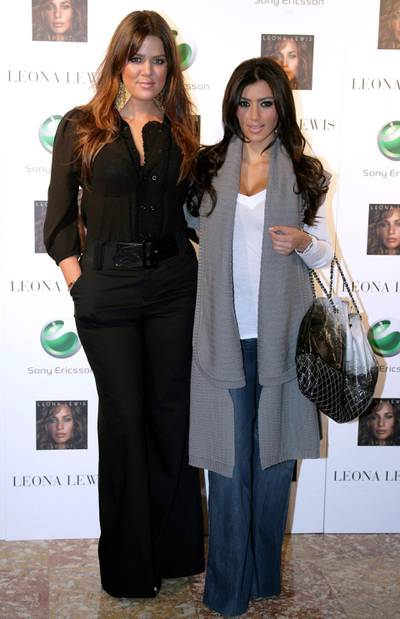 SYDNEY, AUSTRALIA - APRIL 29:  Chloe and Kim Kardashian attend the Leona Lewis press conference at the Museum of Contemporary Art on April 29, 2008 in Sydney, Australia.  (Photo by Mike Flokis/Getty Images)