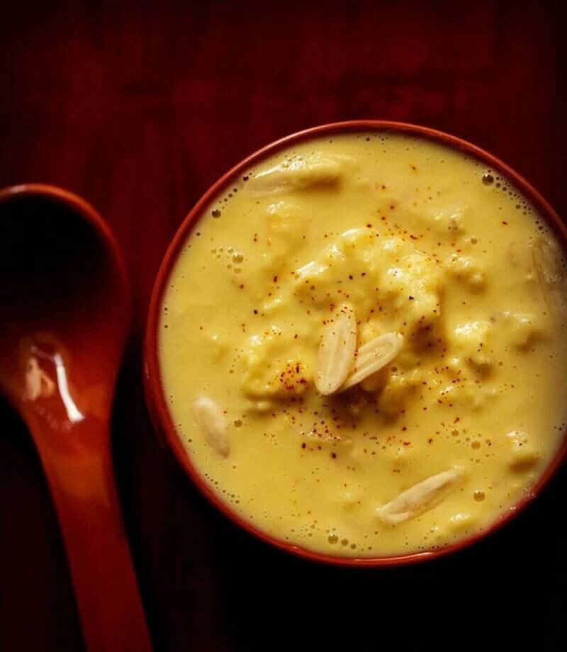 Rabri, a condensed milk-based dish made with jaggery. 