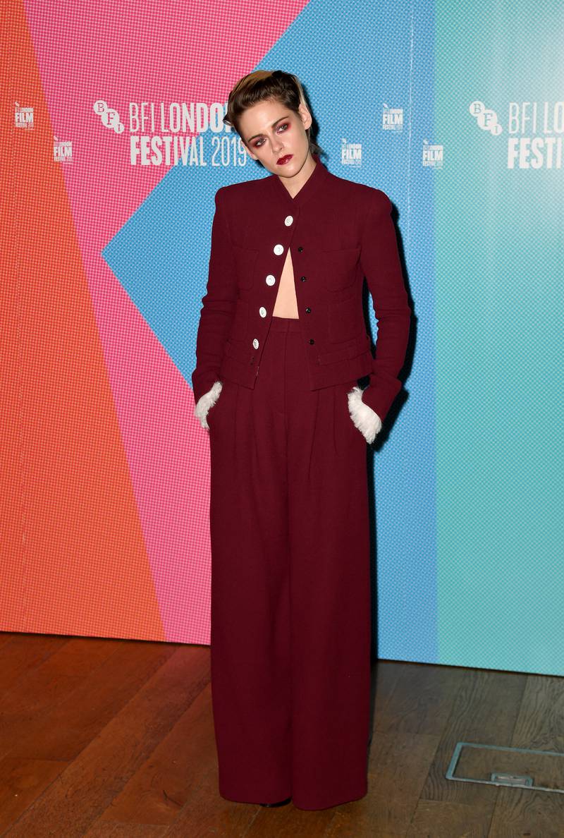 Kristen Stewart, in Chanel, attends a 'Seberg' screening during the 63rd BFI London Film Festival at BFI Southbank on October 4, 2019 in London, England.