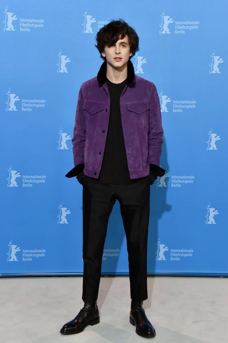 Clad in in Berluti at the 'Call Me by Your Name' photocall during the 67th Berlinale International Film Festival in February 2017. Getty Images
