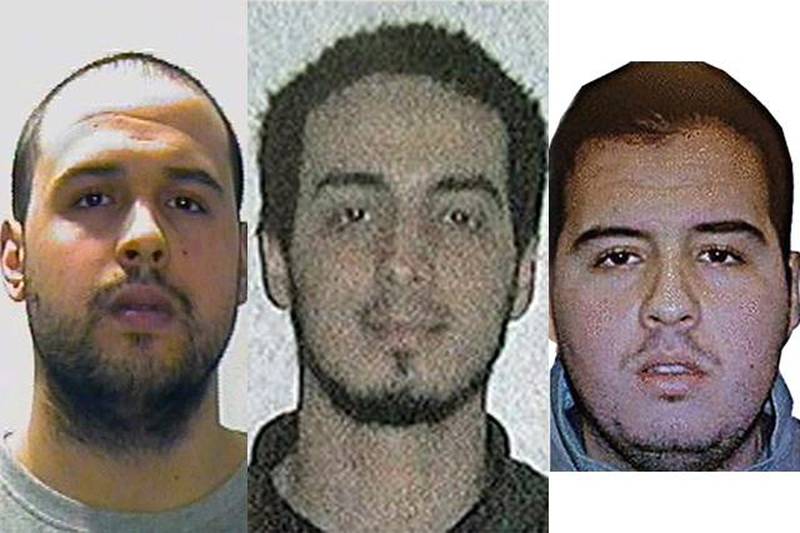 Left to right: Khalid El Bakraoui (EPA), Najim Laachraoui (Reuters), and Brahim El Bakraoui (EPA). The three men have been identified as the suicide bombers killed in Tuesday's terror attacks in Brussels.