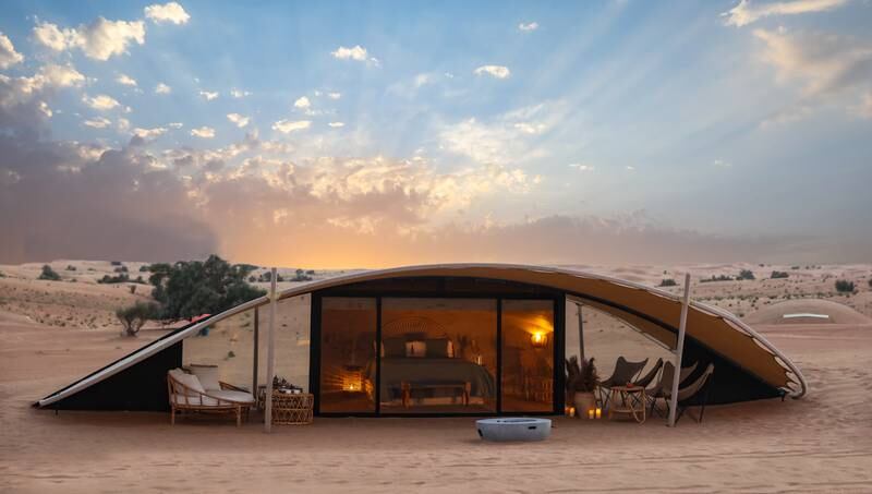 The exclusive, eco-friendly camp consists of 14 'nests'. Photo: The Nest by Sonara
