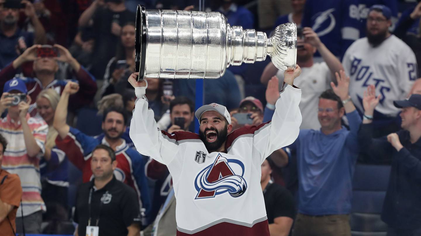 Avalanche Player Drops Stanley Cup