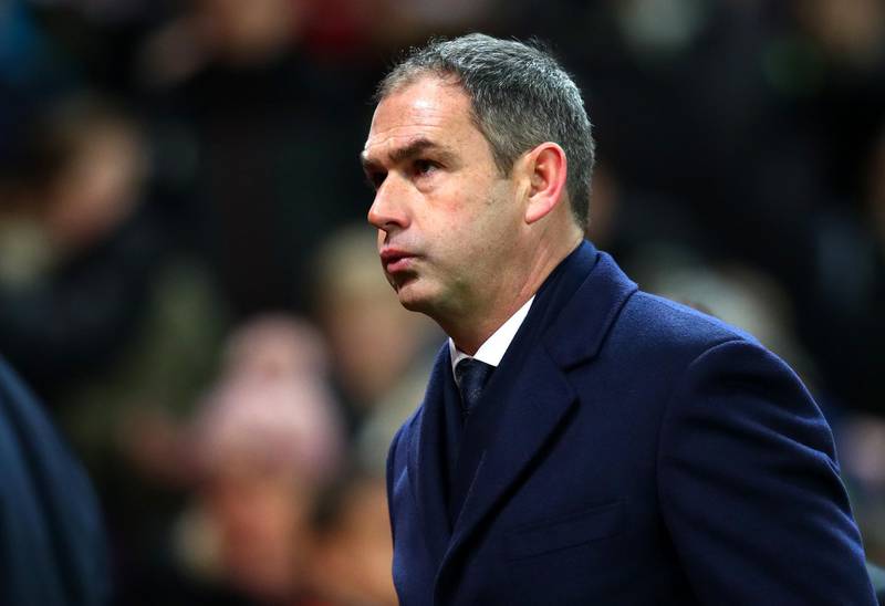 STOKE ON TRENT, ENGLAND - DECEMBER 02: Paul Clement, Manager of Swansea City look dejected after the Premier League match between Stoke City and Swansea City at Bet365 Stadium on December 2, 2017 in Stoke on Trent, England.  (Photo by Clive Brunskill/Getty Images)