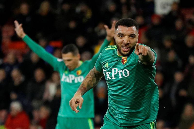 Watford 5 points. A mixed bag. Won at West Ham, lost to Chelsea, scored a late equaliser to salvage a draw with Newcastle, and failed to build on Troy Deeney's, pictured, early double to draw 3-3 with Bournemouth. Could have been better, but could have worse too. Reuters