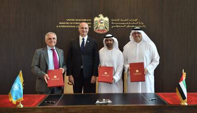 The agreement was signed in Abu Dhabi by Sultan Al Shamsi, Assistant Minister for International Development Affairs in the Ministry of Foreign Affairs and International Co-operation; Mohamed Al Ramahi, CEO of Masdar; and Dr Roberto Ridolfi, assistant director general for programme support and technical cooperation at FAO. Wam