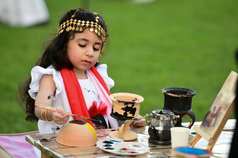 A young ceramic artist tries her hand at traditional Emirati crafts