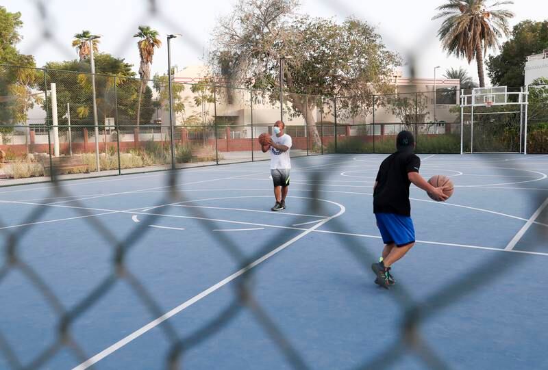Sheikha Fatima bint Mubarak park, in the heart of Abu Dhabi city, has a basketball court for residents and visitors to Khalidiya.