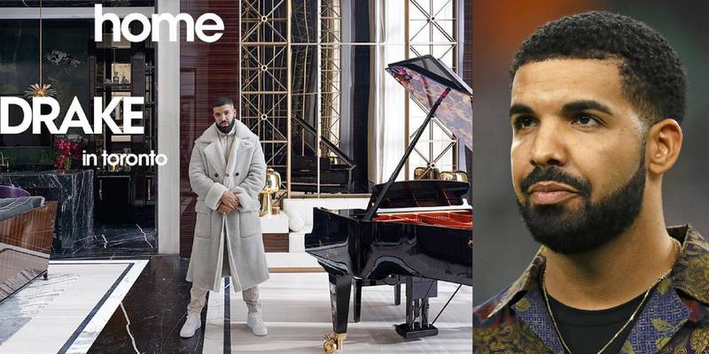 Drake's Toronto mansion is featured in this month's 'Architectural Digest'. AFP / Instagram