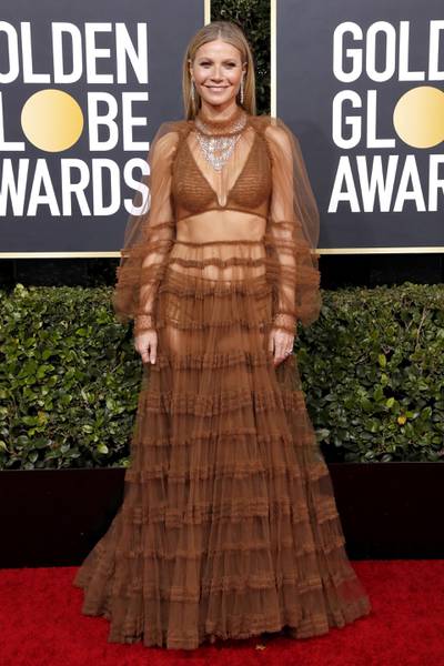 epa08106148 Gwyneth Paltrow arrives for the 77th annual Golden Globe Awards ceremony at the Beverly Hilton Hotel, in Beverly Hills, California, USA, 05 January 2020.  EPA-EFE/NINA PROMMER