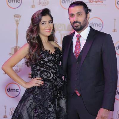Film director Mohammed Samy with his wife, actress Mai Omar