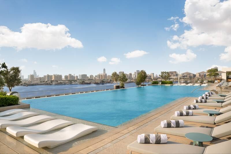 The infinity pool offers peaceful afternoons and excellent sunset views