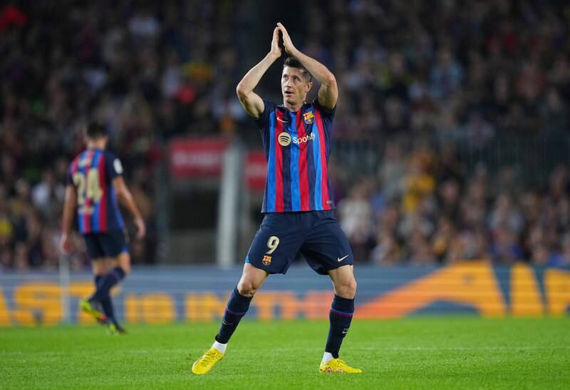 Robert Lewandowski – 8. Stopped the ball and crossed it to Dembele to head Barca in front. Turned and smashed the third goal in with his left foot on 22. Now scored 17 goals in 15 games for his new club. Walked off to 85,000 singing his name after 63. A shame that he’s unlikely to feature in the latter stages of the Champions League. Getty