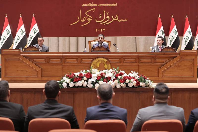 Iraqi lawmakers in Baghdad. AFP