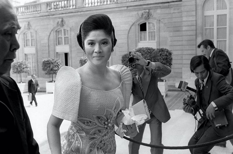 Philippines First Lady Imelda Marcos arrives at the Elysee Palace, on May 26, 1976, in Paris. AFP PHOTO (Photo by AFP)