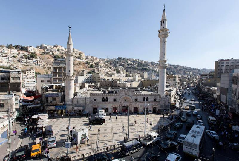 AMMAN, JORDAN - SEPTEMBER 27:  The Al Husseini mosque is pictured prior to the FIFA U-17 Women's World Cup Jordan 2016 on September 27, 2016 in Amman, Jordan.  (Photo by Boris Streubel - FIFA/FIFA via Getty Images)