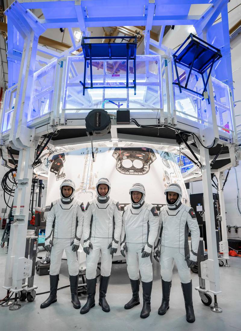 Dr Al Neyadi, right, and his SpaceX Crew-6 colleagues.