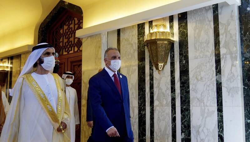 Iraqi Prime Minister Mustafa Al Kadhimi receives Sheikh Mohammed bin Rashid, UAE Vice President and Ruler of Dubai, in Baghdad. Twitter