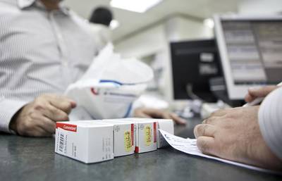 Some pharmacies continue to sell antibiotics without a prescription. Silvia Razgova / The National





