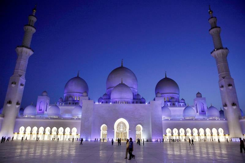 The shuttle bus will travel to one of Abu Dhabi's biggest tourist attractions, the Sheikh Zayed Grand Mosque. Ryan Carter / The National
