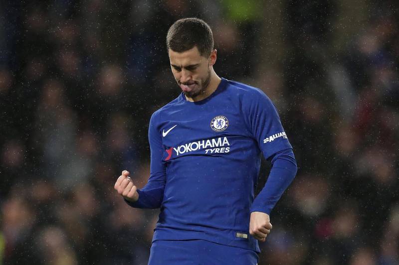 Soccer Football - FA Cup Third Round Replay - Chelsea vs Norwich City - Stamford Bridge, London, Britain - January 17, 2018   Chelsea's Eden Hazard celebrates scoring the winning penalty of the penalty shoot out   Action Images via Reuters/Peter Cziborra