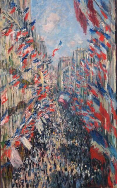 'Rue Montorgueil, Paris' (1878), oil on canvas by Claude Monet. Victor Besa / The National