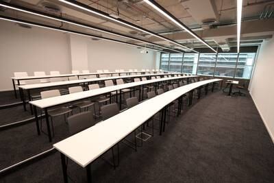 A lecture theatre at the University of Europe in Dubai