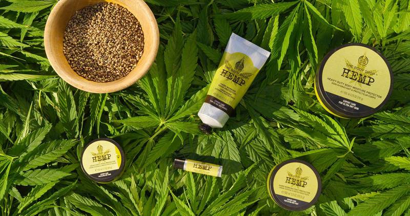 A hand-protecting cream with hemp seed oil is one of The Body Shop's best-selling products. Courtesy The Body Shop