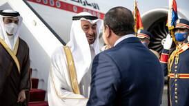 Sheikh Mohamed bin Zayed meets Egypt's President and King of Jordan in Cairo - in pictures