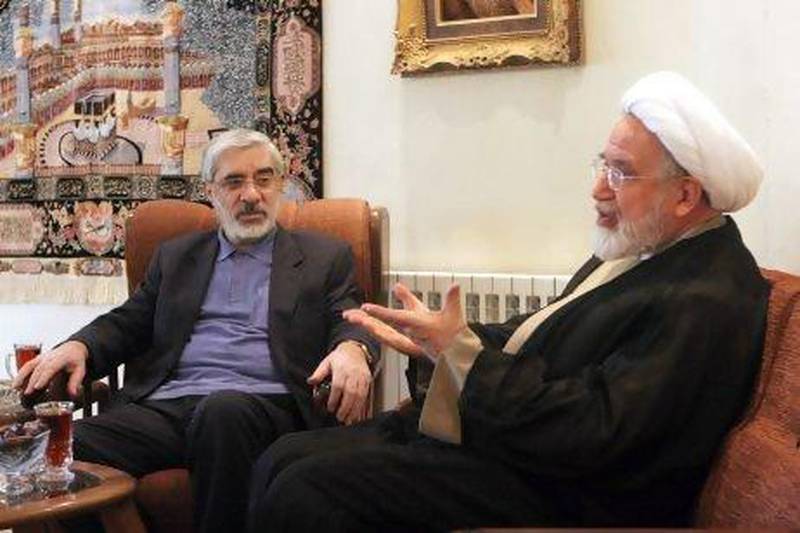 Mehdi Karrubi, right, and Mir Hossein Mousavi were two of the leaders in Iran's Green movement in 2009. AP Photo