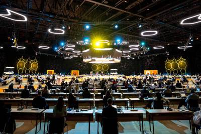 Sheikh Mohammed bin Rashid convenes final international participants meeting before opening of Expo 2020. Courtesy Dubai Media Office