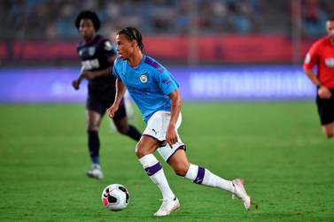 Manchester City's Leroy Sane in action in China during the side's pre-season tour. AFP